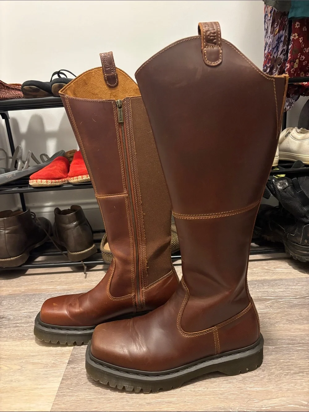 Dr. Martens AMAAYAH KNEE HIGH LEATHER BOOTS